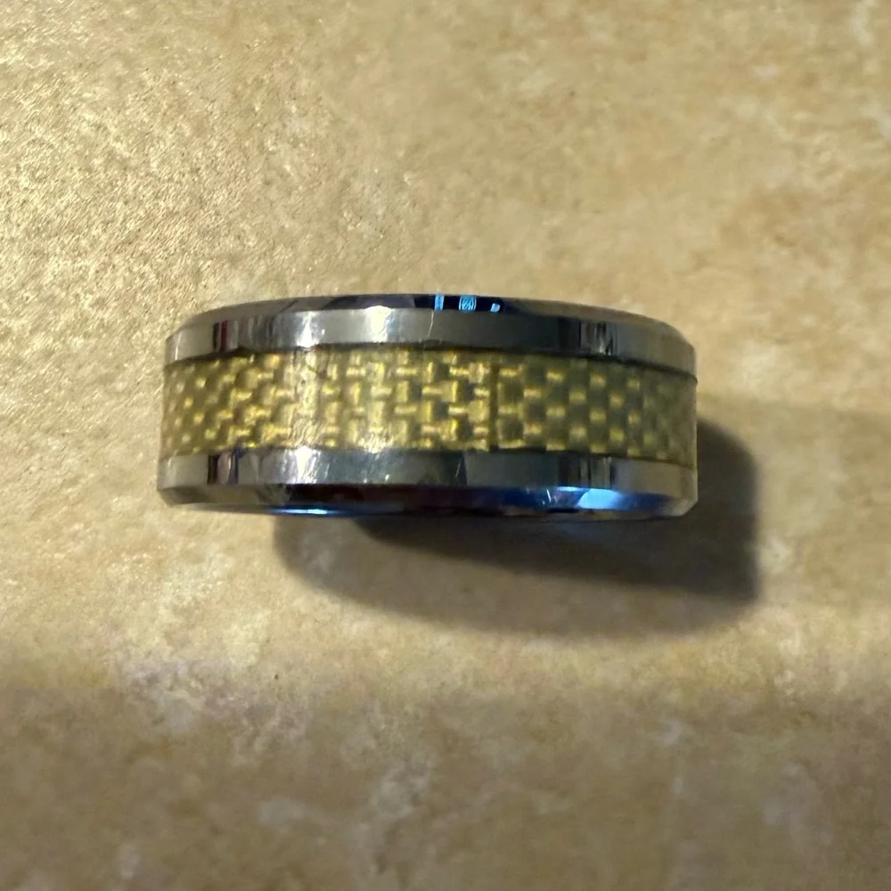 Men's Dadwani Tungsten Carbide Fiber Inlay Ring